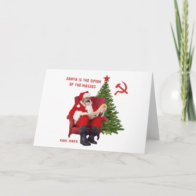 Karl Marx Santa Helgkort (Framsida)