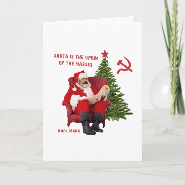 Karl Marx Santa Helgkort (Framsida)