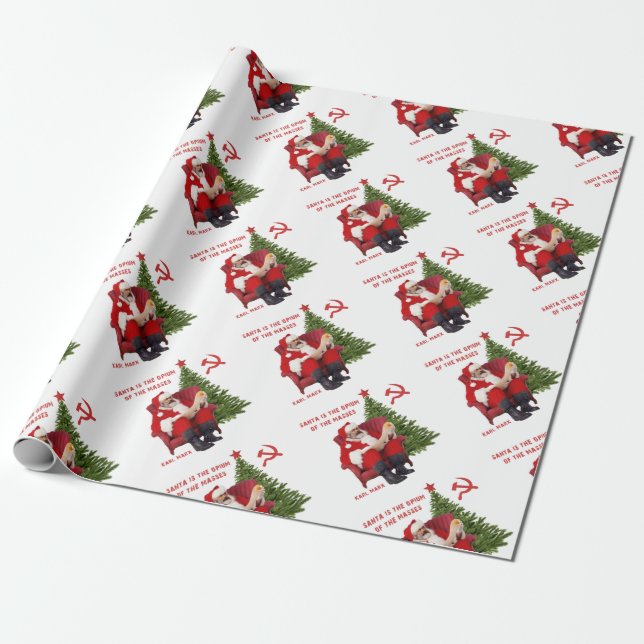 Karl Marx Santa Presentpapper (Utrullad)