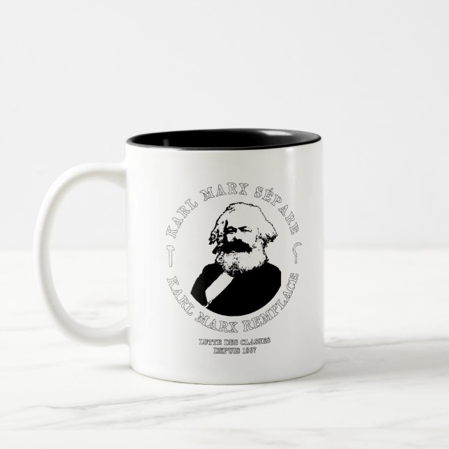 KARL MARX SÉPARE, KARL MARX REMPLACE Två-Tonad MUGG (Vänster)