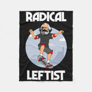 Karl Marx Skateboardåkning Radikal Vänsteranhängar Fleecefilt