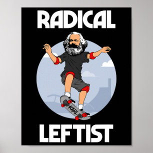 Karl Marx Skateboardåkning Radikal Vänsterkomiker Poster