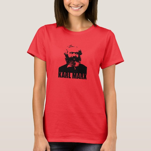 Karl Marx socialistisk kommunistisk Tee Shirt (Framsida)