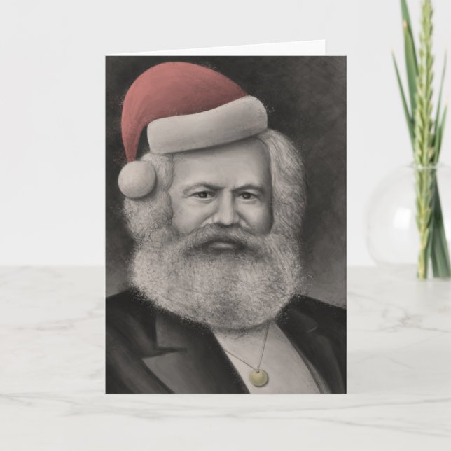 Karl Marx som Santa 1 Helgkort (Framsida)