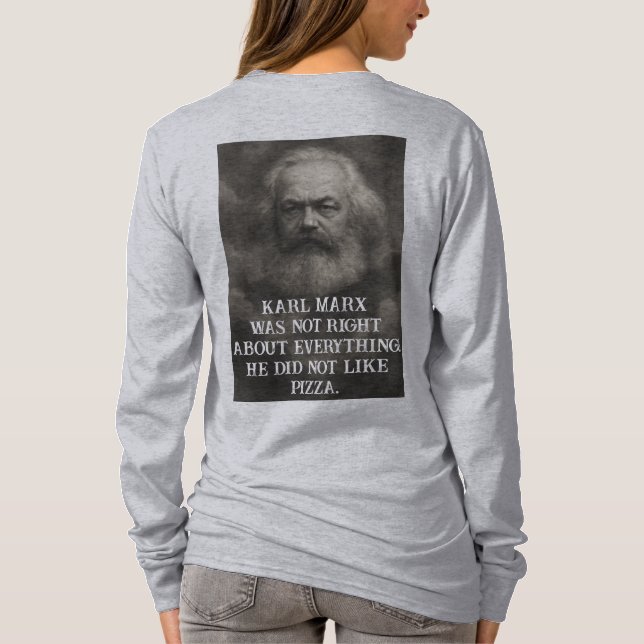 Karl Marx var inte höger om allt T Shirt (Baksida)