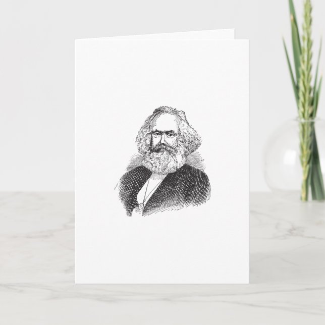 Karl Marx Vintage Kort (Framsida)