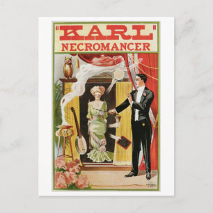 Karl ~ Necromancer Magician Vintage Magic Act Vykort