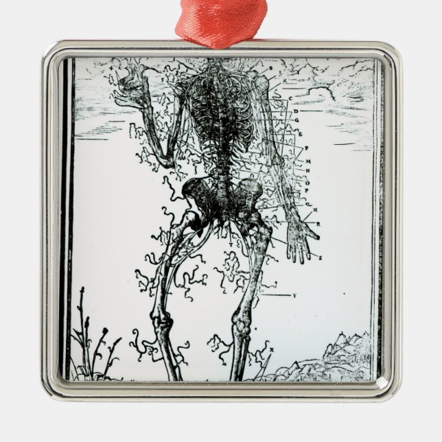 Kärl- system av förkroppsliga julgransprydnad metall (Framsidan)