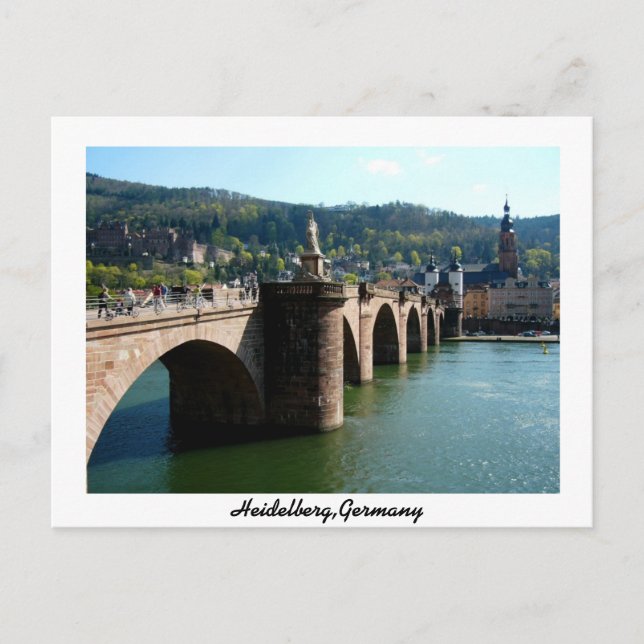 Karl-Theodor Bridge Heidelberg Tyskland Vykort (Framsida)