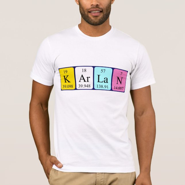 Karlan Periodisk skjorta bord namn Tee Shirt (Framsida)