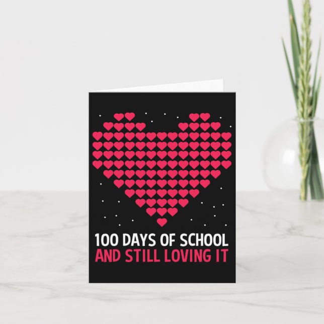 Kärlek 100 dagar med skolgåva till lärare Student Kort (Framsida)