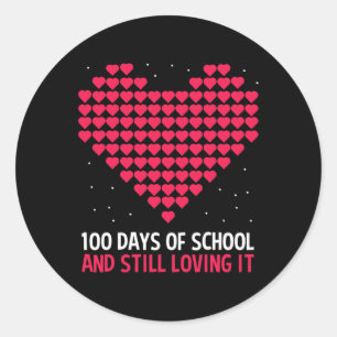 Kärlek 100 dagar med skolgåva till lärare Student Runt Klistermärke