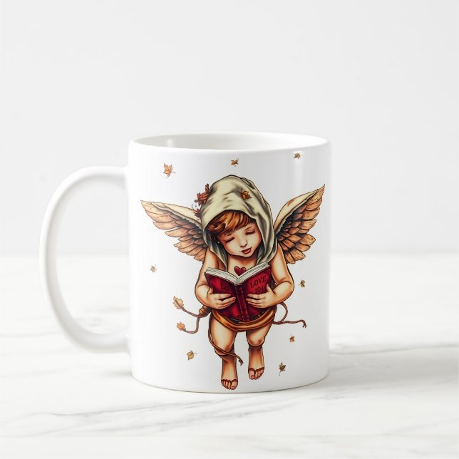 Kärlek 101: Cupid’s Guide to Romantik ❤️ 📖 ✨ Kaffemugg (Vänster)