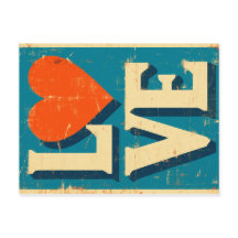 KÄRLEK 1960s-inspirerad grafik