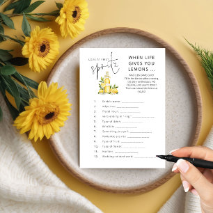 Kärlek 1:a Spritz Mad Libs Möhippa Game Inbjudningar