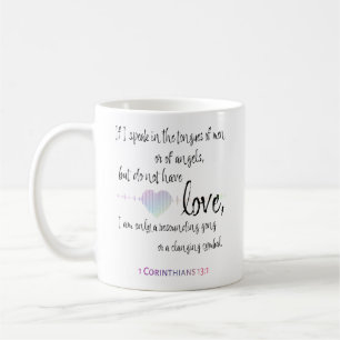 Kärlek 1 Corinthians 13:1 Kaffemugg