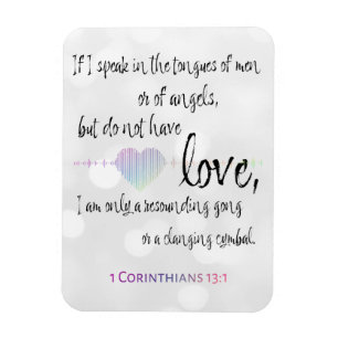 Kärlek 1 Corinthians 13:1 Magnet