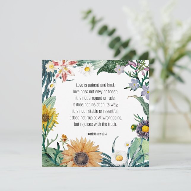 Kärlek, 1 Corinthians 13:4, (Stående Fram)