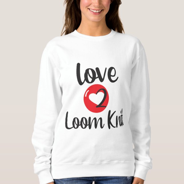 Kärlek 2 Loom Sticka T Shirt (Framsida)