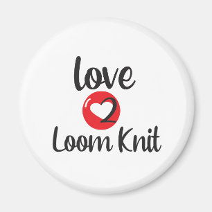 Kärlek 2 Loom Sticka Vit bomullsmask Ansikte Magnet