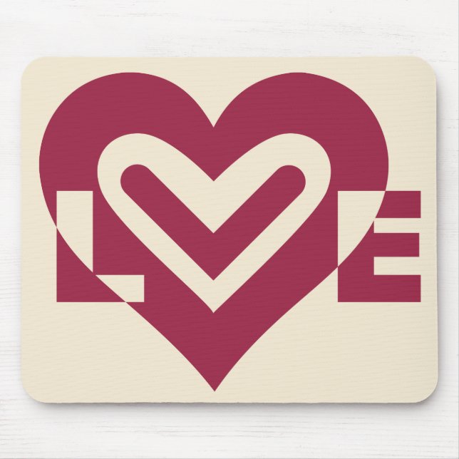 Kärlek 2-Tone Vin Lila Musmatta (Framsidan)