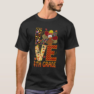 Kärlek 4:e Klass-läraren Turkiet hösten Thanksgi T Shirt
