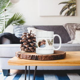 Kärlek 4 fotoenkel, modern personlig-gåva kaffemugg