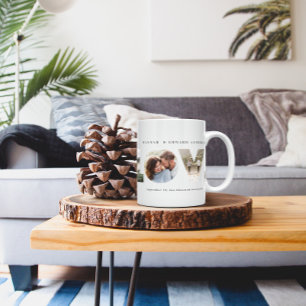 Kärlek 4 fotoenkel, modern personlig-gåva kaffemugg