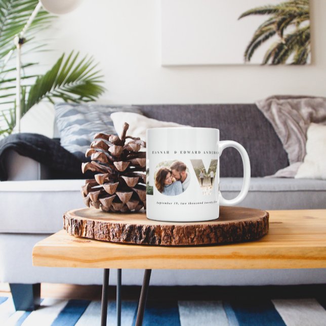 Kärlek 4 fotoenkel, modern personlig-gåva kaffemugg (Skapare uppladdad)