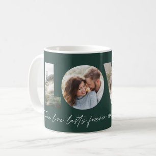 Kärlek 4-fotomodern minimal personlig kaffemugg