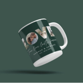 Kärlek 4-fotomodern minimipresentkoff för personli kaffemugg
