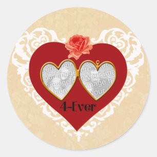 Kärlek 4 - Locket Stickers Runt Klistermärke