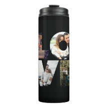 KÄRLEK - 4 Par/familjefotokollage - svart