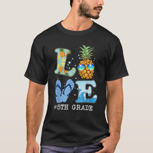Kärlek 5:e Klass-lärarsommaren t Shirt (Framsida)