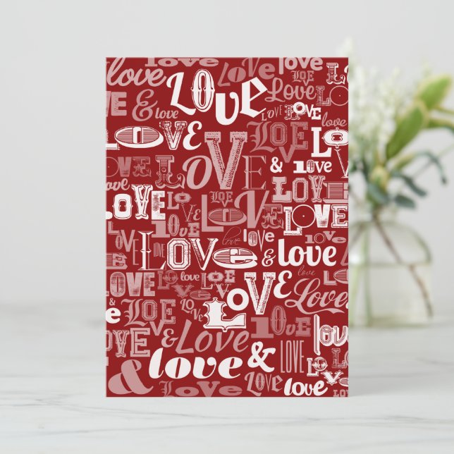 KÄRLEK 5 TACK KORT (Stående Fram)