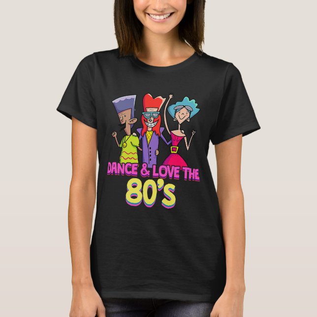 KÄRLEK 80-talets Coola Party Music T Shirt (Framsida)