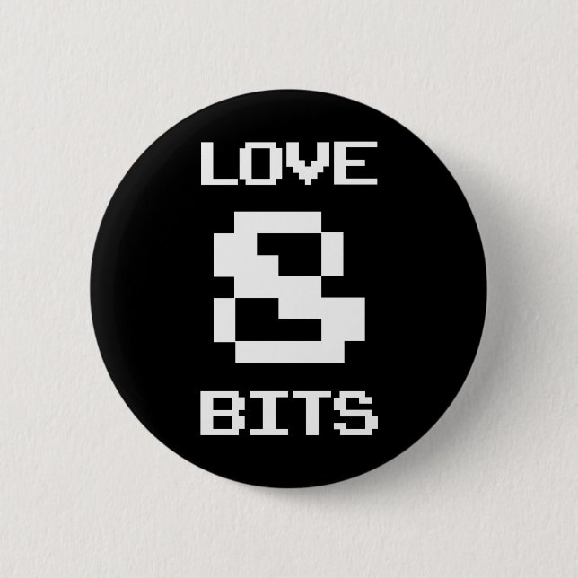 Kärlek 8-bitar knapp (Framsida)