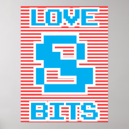 Kärlek 8-bitar poster