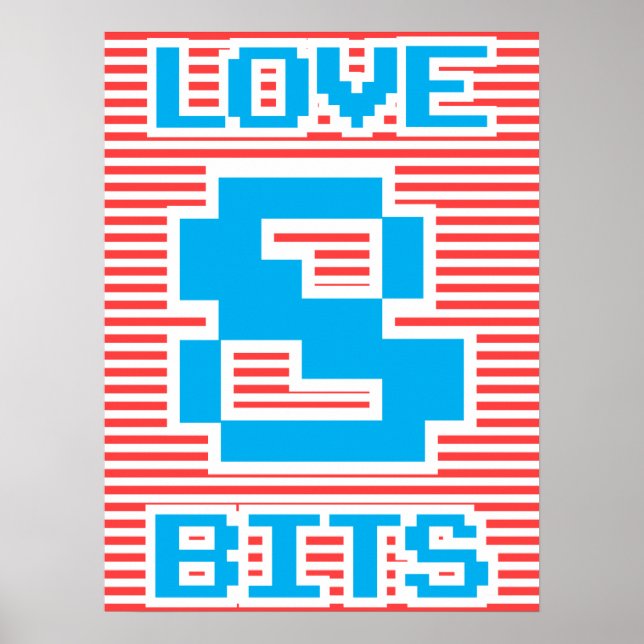 Kärlek 8-bitar poster (Framsidan)