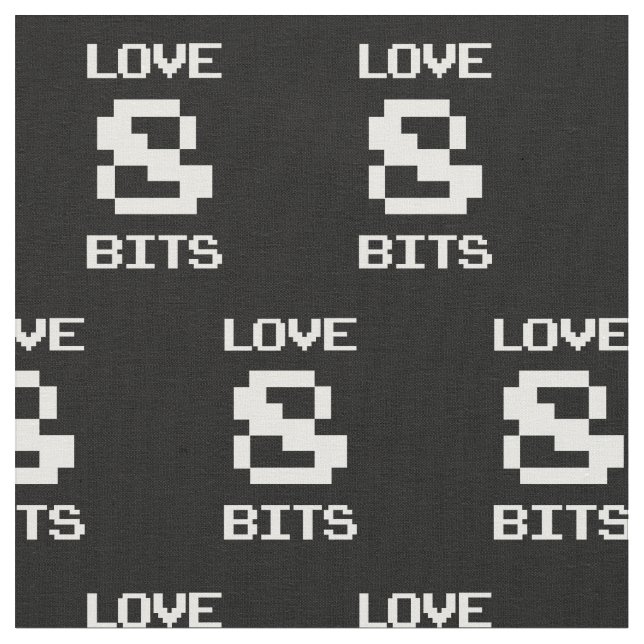 Kärlek 8-bitar tyg (Närbild)