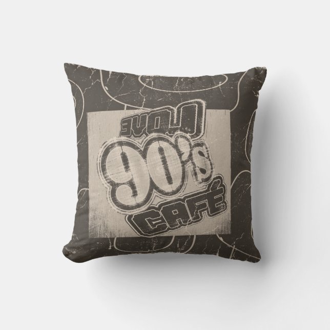 Kärlek 90:s Cafe-Vintage - Pillow Kudde (Framsida)