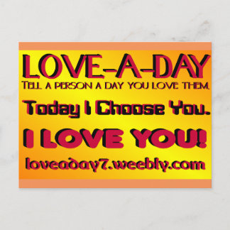 Kärlek A-dagskort Vykort