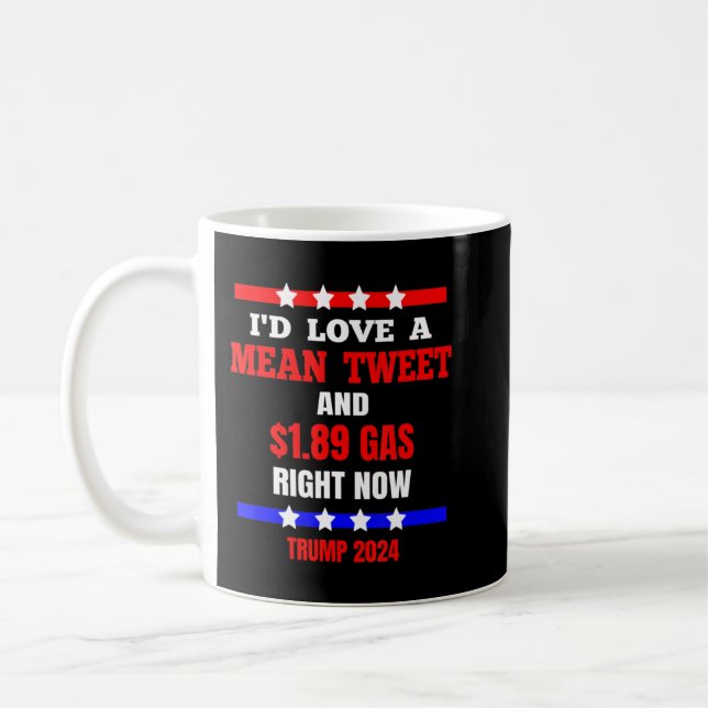 Kärlek A Elak Tweet, Anti Joe Biden Maga Republi Kaffemugg (Vänster)