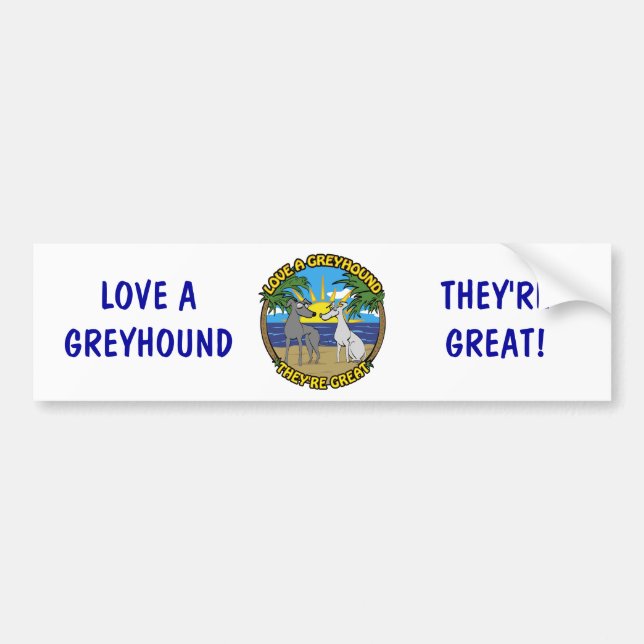 KÄRLEK A GREYHOUND DE ÄR UNDERBARA BILDEKAL (Framsidan)