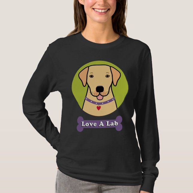 KÄRLEK A GUL LAB T SHIRT (Framsida)