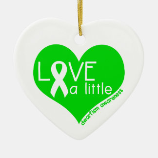 Kärlek A Little Dwarfism Awareness Ornameness Julgransprydnad Keramik