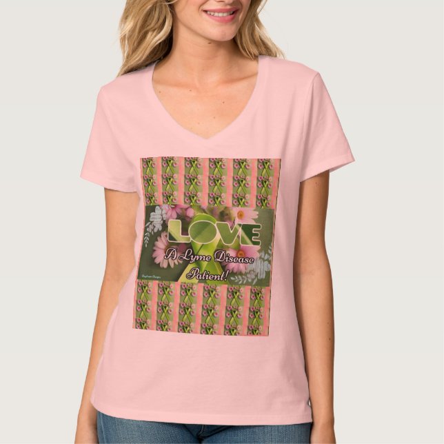Kärlek A Lyme Disease Patient Womans Vuxen T- Shir T Shirt (Framsida)