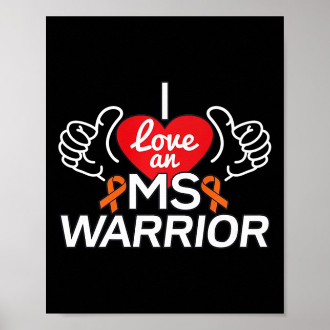 Kärlek A Många Sclerosis Warrior Poster (Framsidan)