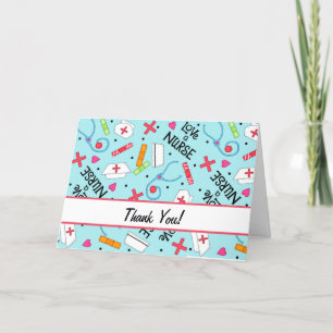 Kärlek a Nurse Tack Medical Art Light Blue