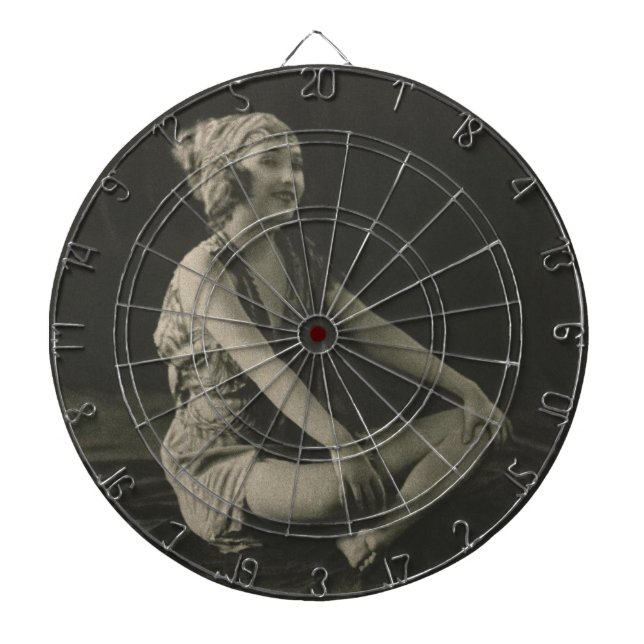 Kärlek a Poor Maid Girl Sitta Kor Ben Darttavla (Framsidan)